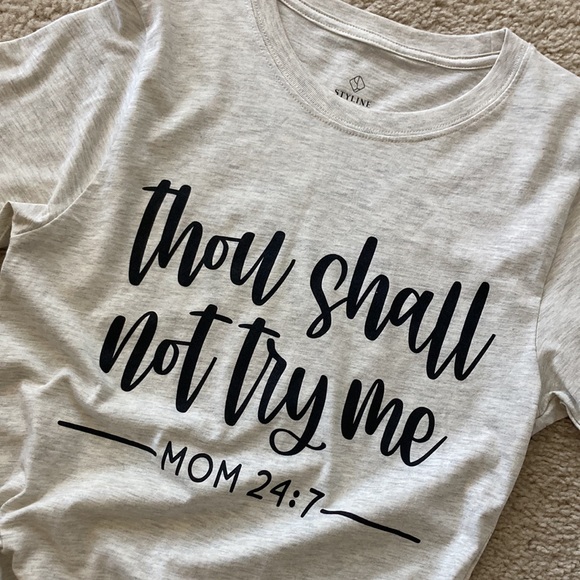 ‘Thou Shall Not Try Me’ Short Sleeve Graphic Tee - Picture 4 of 8